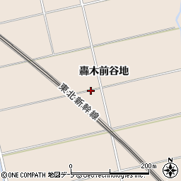 青森県八戸市市川町轟木前谷地周辺の地図