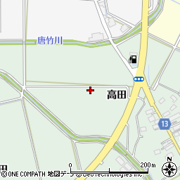 青森県平川市吹上高田周辺の地図