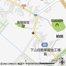 青森県弘前市堀越周辺の地図
