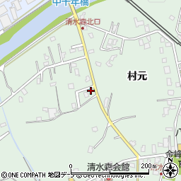 青森県弘前市清水森村元32-6周辺の地図