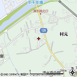 青森県弘前市清水森村元32-13周辺の地図