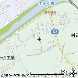 青森県弘前市清水森村元1周辺の地図