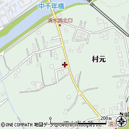 青森県弘前市清水森村元32-22周辺の地図