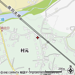 青森県弘前市清水森村元75周辺の地図