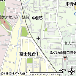 シニアパンション弘前・中野２周辺の地図