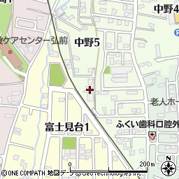 シニアパンション弘前・中野Ⅱ周辺の地図