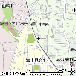 青森県弘前市中野5丁目24周辺の地図