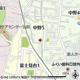 弘前友の会友の家周辺の地図