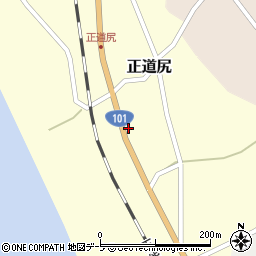 深浦町役場　正久地区多目的センター周辺の地図