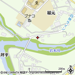 青森県中津軽郡西目屋村田代稲元206-1周辺の地図
