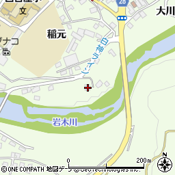 青森県中津軽郡西目屋村田代稲元207-12周辺の地図