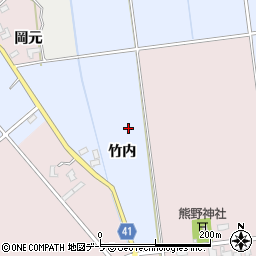 青森県平川市小杉竹内周辺の地図