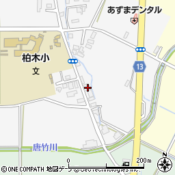 青森県平川市柏木町東田3-5周辺の地図