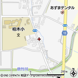 青森県平川市柏木町東田3-6周辺の地図