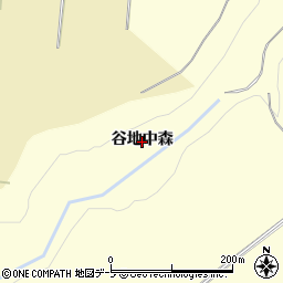 青森県十和田市藤島（谷地中森）周辺の地図