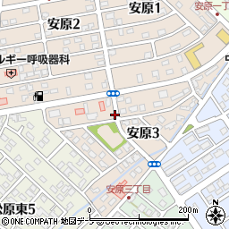 青森県弘前市安原3丁目周辺の地図