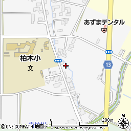 青森県平川市柏木町東田11-2周辺の地図