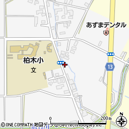 青森県平川市柏木町東田11周辺の地図