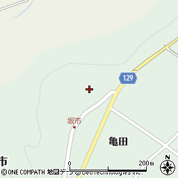 青森県弘前市坂市亀田95-1周辺の地図