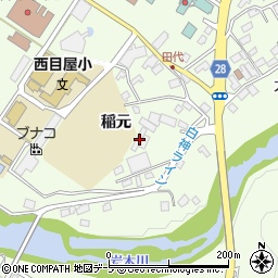 青森県中津軽郡西目屋村田代稲元177-3周辺の地図