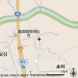 青森県八戸市市川町尻引周辺の地図