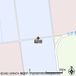 青森県平川市小杉扇田周辺の地図