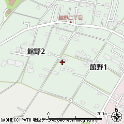 青森県弘前市館野周辺の地図