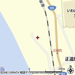 青森県西津軽郡深浦町正道尻小礒108周辺の地図