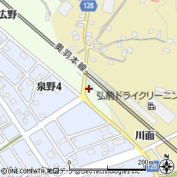 青森県弘前市大清水下広野周辺の地図