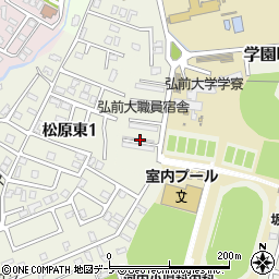 青森県弘前市学園町1-103周辺の地図
