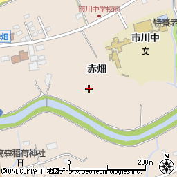 青森県八戸市市川町（赤畑）周辺の地図