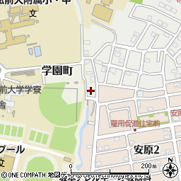青森県弘前市学園町1-99周辺の地図