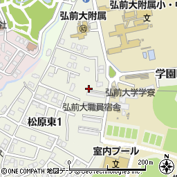 青森県弘前市学園町2-49周辺の地図