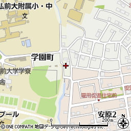 青森県弘前市学園町1-95周辺の地図
