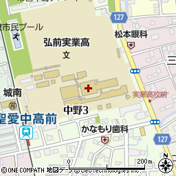 青森県立弘前実業高等学校　進路指導室周辺の地図