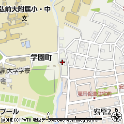 青森県弘前市学園町1-37周辺の地図