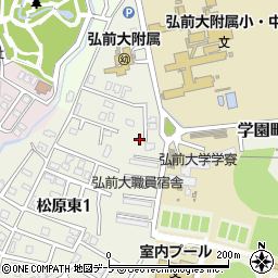 青森県弘前市学園町2-50周辺の地図