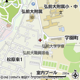 青森県弘前市学園町2-69周辺の地図