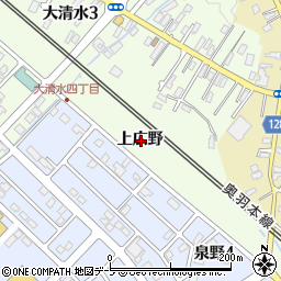 青森県弘前市大清水上広野周辺の地図