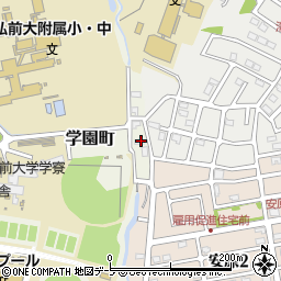 青森県弘前市学園町1-38周辺の地図