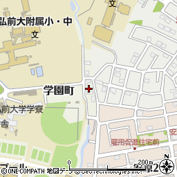 青森県弘前市学園町1-63周辺の地図