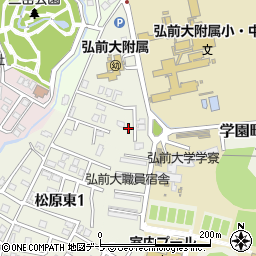 青森県弘前市学園町2-63周辺の地図