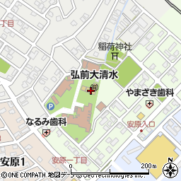 弘前大清水周辺の地図