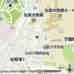青森県弘前市学園町2-66周辺の地図