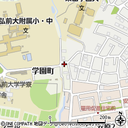 青森県弘前市学園町1-64周辺の地図