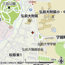 青森県弘前市学園町2-56周辺の地図