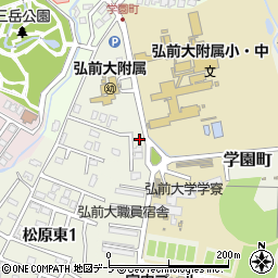 青森県弘前市学園町2-83周辺の地図