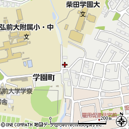 青森県弘前市学園町1-41周辺の地図