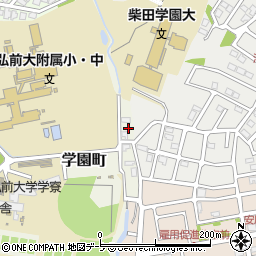 青森県弘前市学園町1-42周辺の地図
