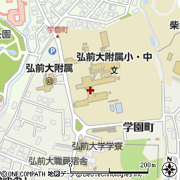 青森県弘前市学園町1-1周辺の地図